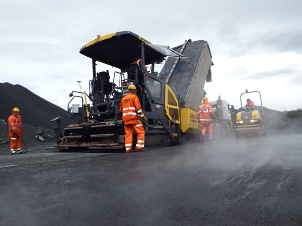 Commercial road surfacing